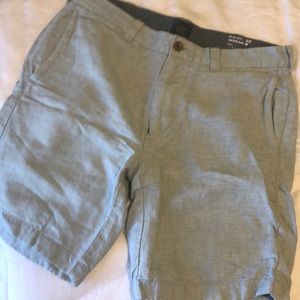 Jcrew light green linen shorts